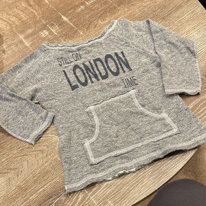 Gray Kids Shirt with London Print